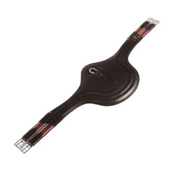 Cinch de salto Equestro de cuero con protector de hebillas Marrón oscuro Marrón Cinch de salto Equestro de cuero con protector de hebillas Marrón oscuro Marrón