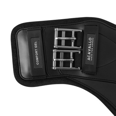 Cinchón corto Acavallo Gel Classic PVC Negro
