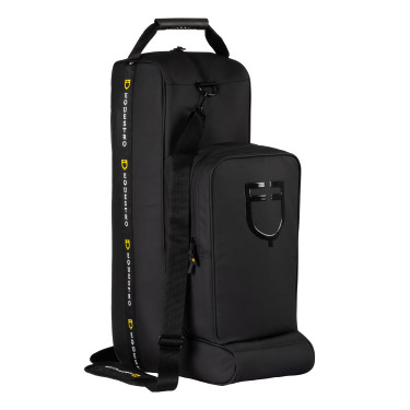 Bolsa para botas y casco Equestro en tejido técnico Negro