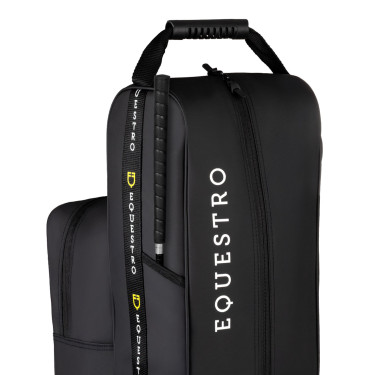 Bolsa para botas y casco Equestro en tejido técnico Negro