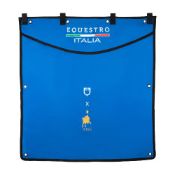 Cortina larga para box Equestro x FISE con logo bordado Azul de Savoie