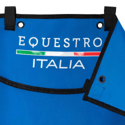 Cortina larga para box Equestro x FISE con logo bordado Azul de Savoie