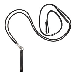 Riendas alemanas Equestro de nailon y cuero forrado Negro