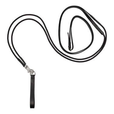 Riendas alemanas Equestro de nailon y cuero forrado Negro