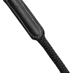 Riendas alemanas Equestro de nailon y cuero forrado Negro
