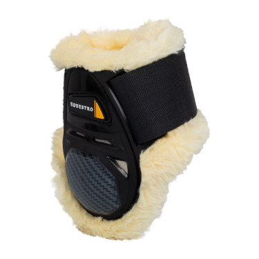 Protector de menudillos Equestro con borreguillo sintético Negro Protector de menudillos Equestro con borreguillo sintético Negro
