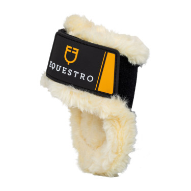 Protector de menudillos Equestro con borreguillo sintético Negro Protector de menudillos Equestro con borreguillo sintético Negro