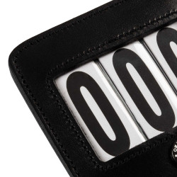 Porta-número de concurso Equestro 3 cifras 9×8 cm Negro