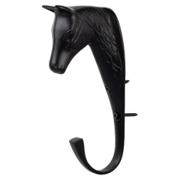 Soporte para brida de caballo en latón macizo Supreme Negro