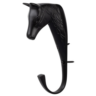 Soporte para brida de caballo en latón macizo Supreme Negro