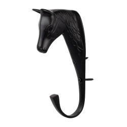 Soporte para brida de caballo en latón macizo Supreme Negro