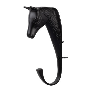 Soporte para brida de caballo en latón macizo Supreme Negro