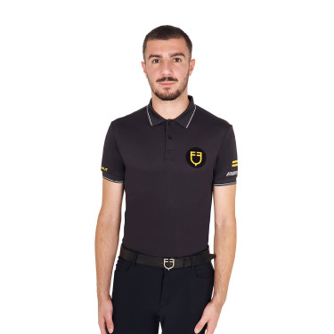 Polo hombre Equestro Scuderia de manga corta Negro Polo hombre Equestro Scuderia de manga corta Negro