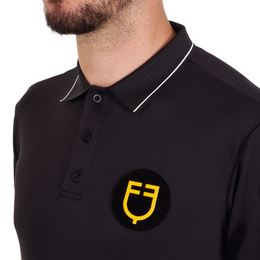 Polo hombre Equestro Scuderia de manga corta Negro Polo hombre Equestro Scuderia de manga corta Negro