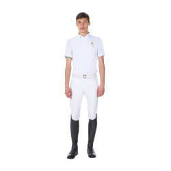 Polo de concurso para hombre Equestro x FISE de manga corta Blanco Polo de concurso para hombre Equestro x FISE de manga corta Blanco