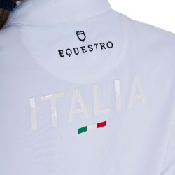 Polo de concurso para niña de manga larga Equestro x FISE Blanco Polo de concurso para niña de manga larga Equestro x FISE Blanco