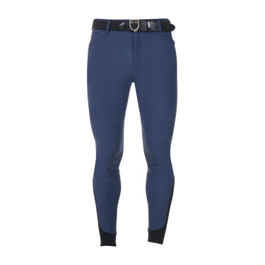 Pantalón de equitación para hombre Equestro x FISE con grip en las rodillas Americana marina Azul marino Pantalón de equitación para hombre Equestro x FISE con grip en las rodillas Americana marina Azul marino