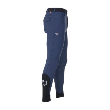 Pantalón de equitación para hombre Equestro x FISE con grip en las rodillas Americana marina Azul marino Pantalón de equitación para hombre Equestro x FISE con grip en las rodillas Americana marina Azul marino