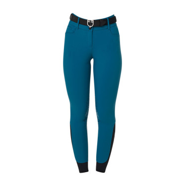 Pantalón de equitación mujer Equestro tiro alto con grip