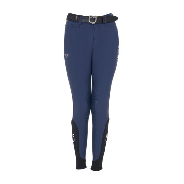 Pantalón de equitación infantil unisex Equestro x FISE con grip en las rodillas Americana marina Azul marino Pantalón de equitación infantil unisex Equestro x FISE con grip en las rodillas Americana marina Azul marino