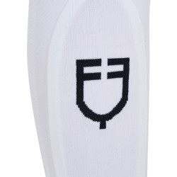 Pantalón de equitación infantil unisex Equestro x FISE con grip en las rodillas Blanco Pantalón de equitación infantil unisex Equestro x FISE con grip en las rodillas Blanco