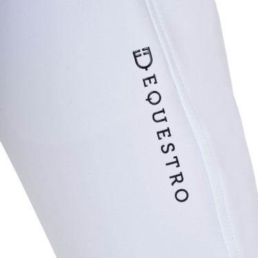 Pantalón de equitación infantil unisex Equestro x FISE con grip en las rodillas Blanco Pantalón de equitación infantil unisex Equestro x FISE con grip en las rodillas Blanco