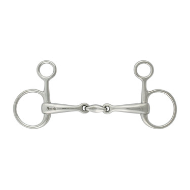 Muserola Baucher equitación, doble rotura, acero inoxidable