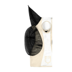 Máscara antimoscas Equestro bicolor de malla After Glow / blanco brillante