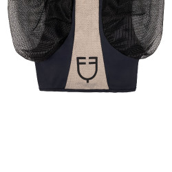 Máscara antimoscas Equestro bicolor de malla Antracita / franela gris Beige