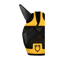 Careta antimoscas Equestro con logotipo frontal Amarillo Careta antimoscas Equestro con logotipo frontal Amarillo
