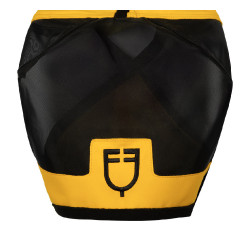 Careta antimoscas Equestro con logotipo frontal Amarillo Careta antimoscas Equestro con logotipo frontal Amarillo
