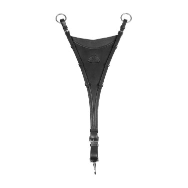 Martingala Acavallo con babero de cuero Negro