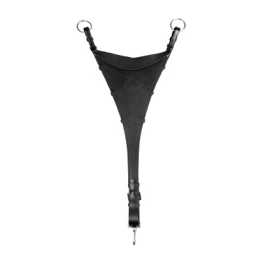 Martingala Acavallo con babero de cuero Negro