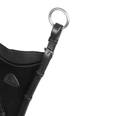 Martingala Acavallo con babero de cuero Negro