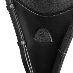 Martingala Acavallo con babero de cuero Negro