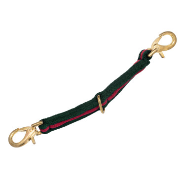 Línea de trabajo de nailon acolchada, acoplable al cabestro Umbria Equitazione Verde cazador / burdeos