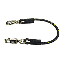 Ramale elástico de amarre Umbria Equitazione con doble mosquetón Negro Ramale elástico de amarre Umbria Equitazione con doble mosquetón Negro