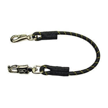 Ramale elástico de amarre Umbria Equitazione con doble mosquetón Negro Ramale elástico de amarre Umbria Equitazione con doble mosquetón Negro