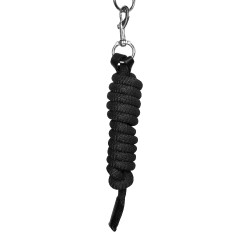 Cabezada ergonómica Equestro con inserciones de cuero Negro / negro