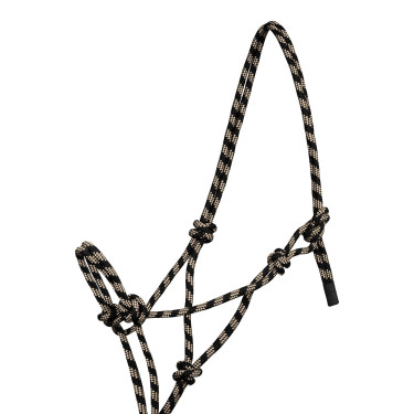Cabezada de cuerda Pool’s anudada con ramal Beige / negro
