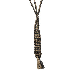 Cabezada de cuerda Pool’s de nariz ancha con ramal Negro / beige