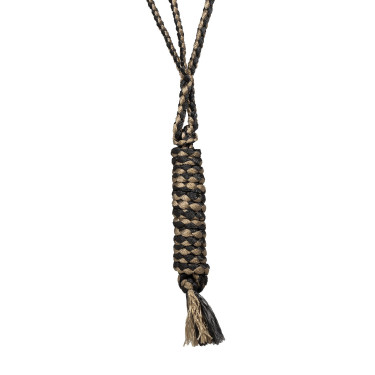Cabezada de cuerda Pool’s de nariz ancha con ramal Negro / beige