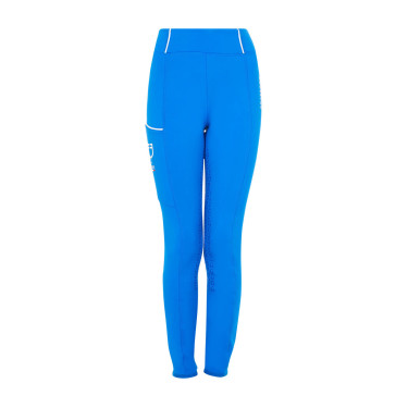 Legging para niña Equestro x FISE full grip corte slim Azul de Savoie