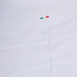 Legging para niña Equestro x FISE full grip corte slim Blanco