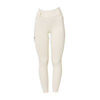 Legging para mujer Equestro de talle alto con trabillas para cinturón Macadamia / verde oliva