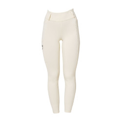 Legging para mujer Equestro de talle alto con trabillas para cinturón Blanco antiguo Beige