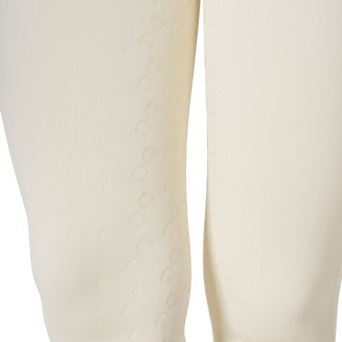 Legging para mujer Equestro de talle alto con trabillas para cinturón Blanco antiguo Beige