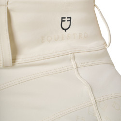 Legging para mujer Equestro de talle alto con trabillas para cinturón Blanco antiguo Beige