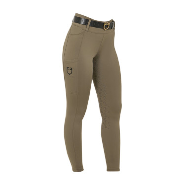 Legging para mujer Equestro de talle alto con trabillas para cinturón Nuez Marrón Legging para mujer Equestro de talle alto con trabillas para cinturón Nuez Marrón
