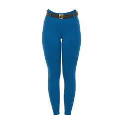 Legging para mujer Equestro de talle alto con trabillas para cinturón Coral azul Legging para mujer Equestro de talle alto con trabillas para cinturón Coral azul